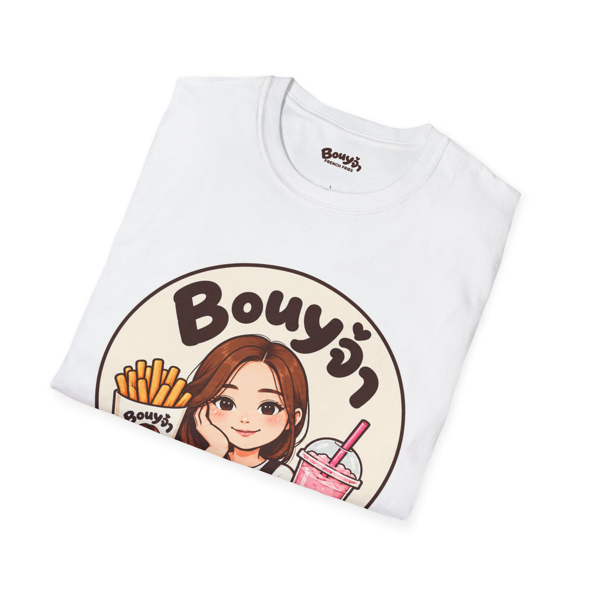 Bouy Ja French Fries プリントTシャツ｜ホワイト