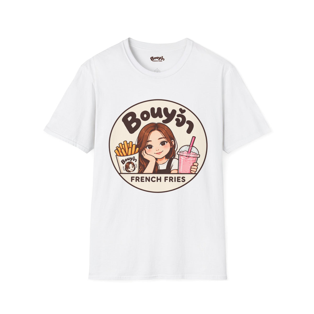 Bouy Ja French Fries プリントTシャツ｜ホワイト